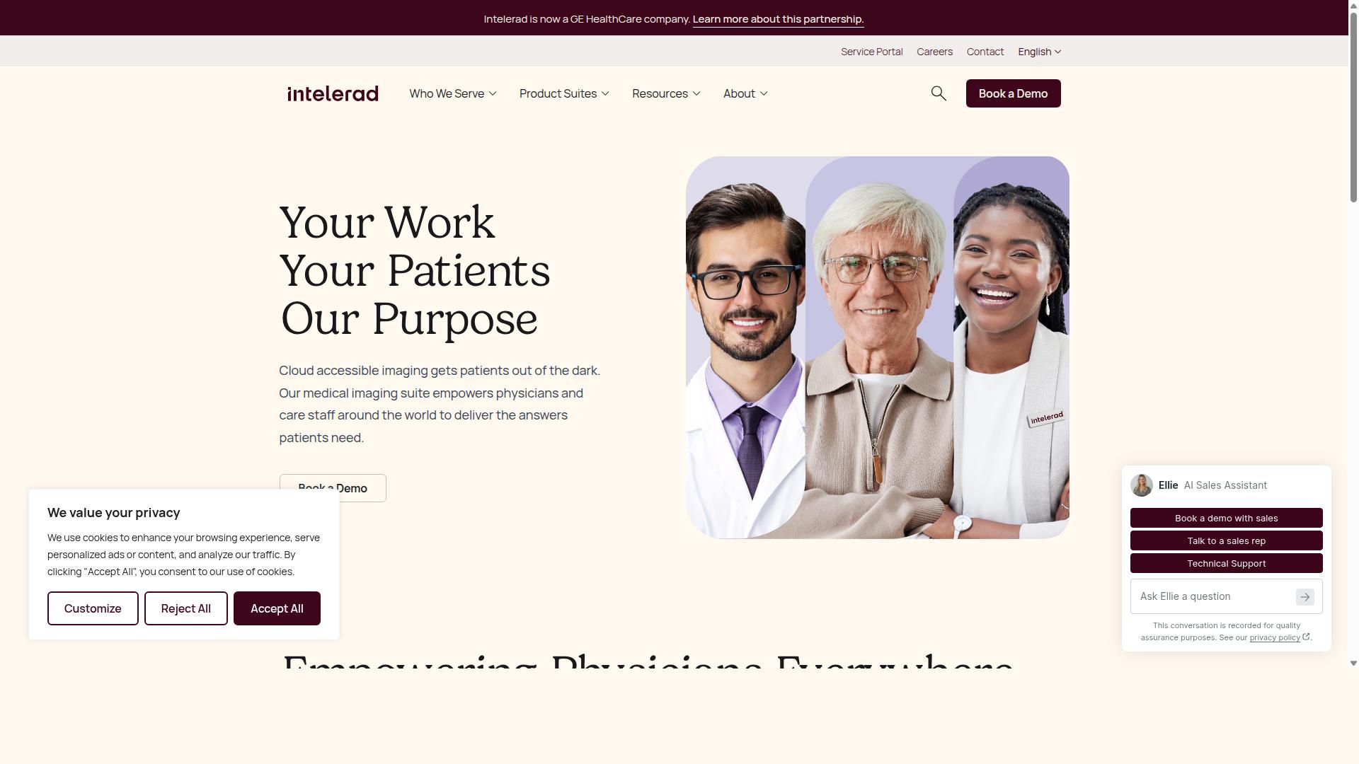 Medicai for Cloud-Based Medical Imaging Solutions website